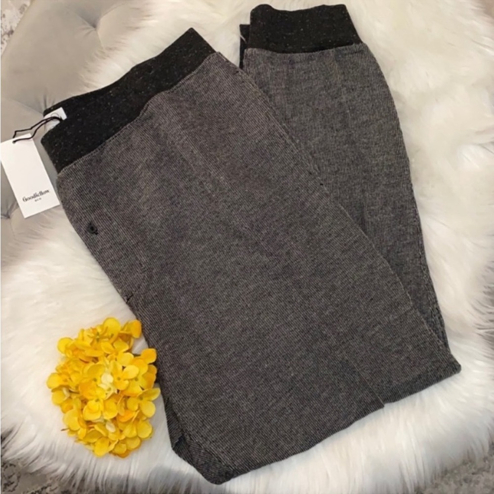 Men’s Gray & Black Jogger Cuff Ankle Lounge Lounge Pajama Sweatpants XL NEW